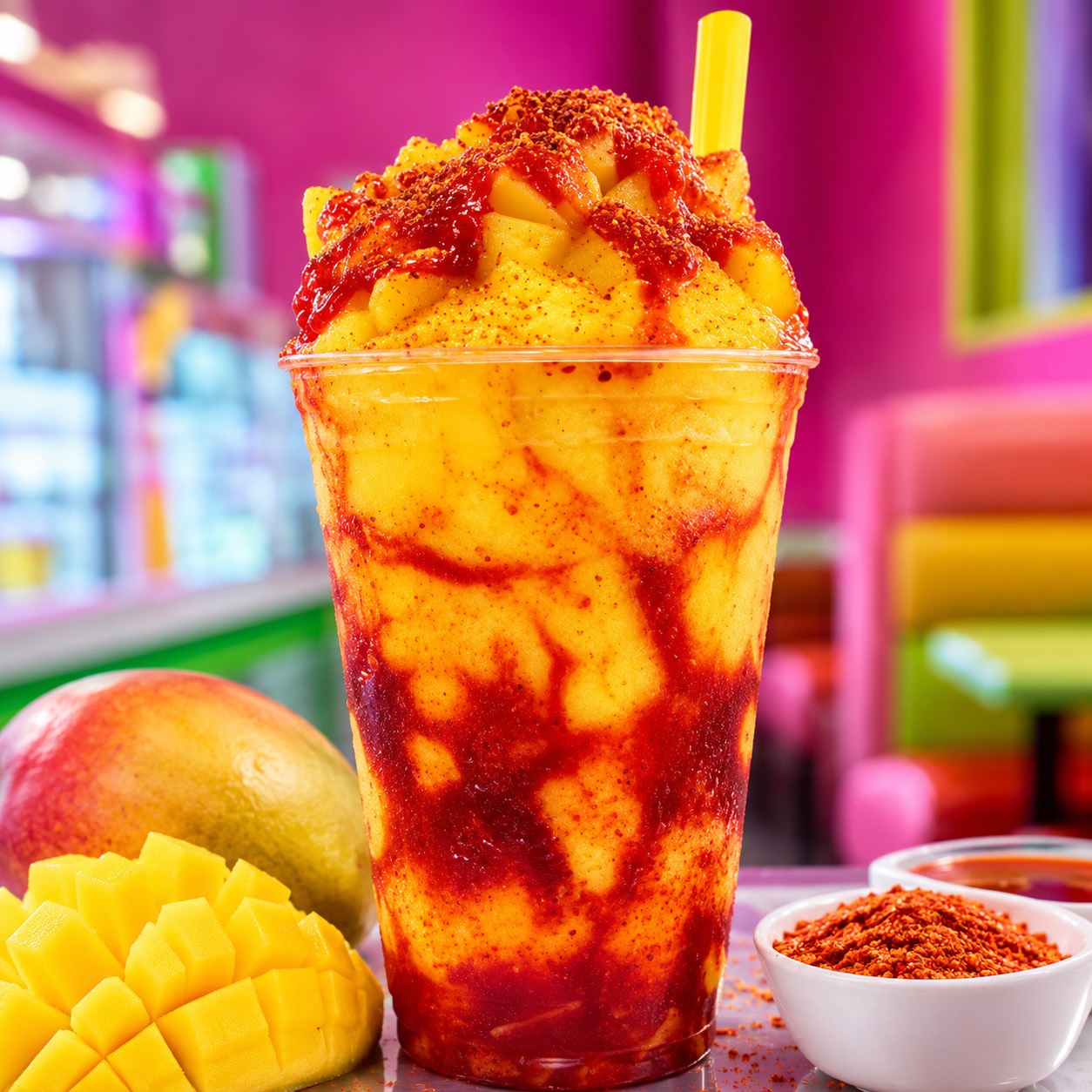fresh mangonada with mango and chamoy at La Michoacana AZ